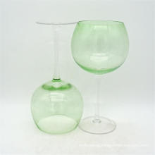 Classic Green Glass Cup, Apple Green Lead-Free Goblet